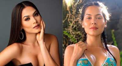 Андреа Меза - Мексика, с макияжем и без